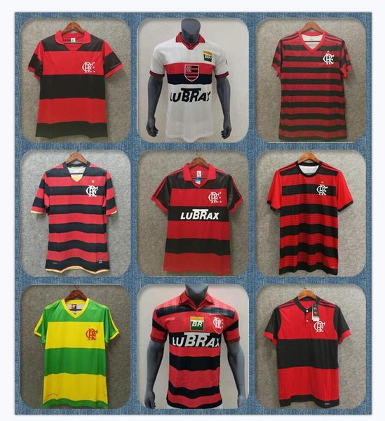 

2004 2008 flamengo classic soccer jersey 08 09 flamengo home retro jersey adriano kleberson josiel jersey old football shirt, Black;yellow