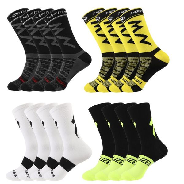 

sports socks 4 pairs cycling men basketball woman mens soccer, Black