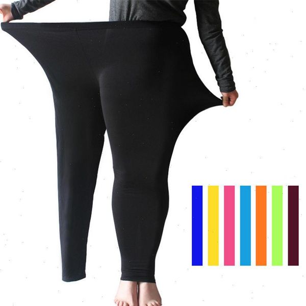 

women leggings elastic waist casual plus size s 7xl large shinny legging high stretch pants workout, Black
