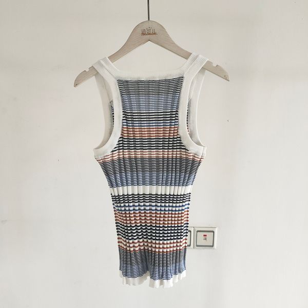 

328 2021 spring summer brand same style sweaters red spaghetti sleeveless pullover sweater women clothes yiduo, White;black