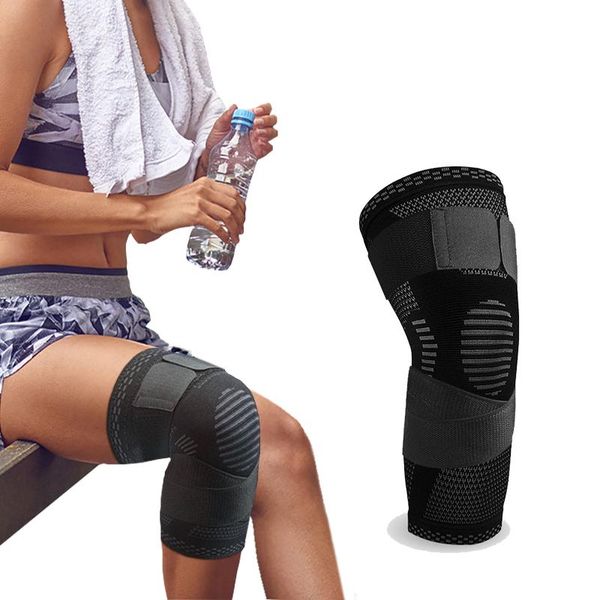 

silicone fitness sports knee compression sleeve gym bodybuilding nylon joint brace support protection bandage kneepads elbow & pads, Black;gray