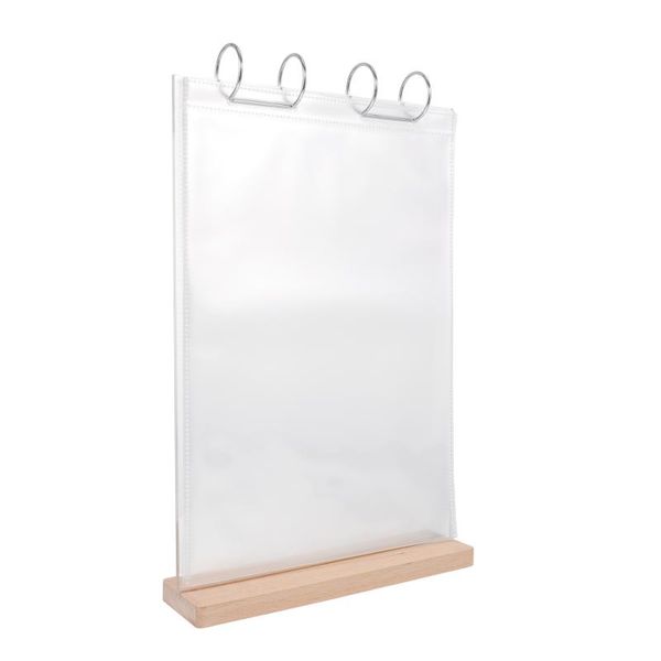

hooks & rails 1pc double-sided a4 presentation acrylic table sign holder menu paper