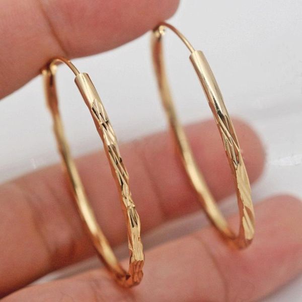 

hoop & huggie caoshi contracted style earrings women classic circle for female party accessories exquisite lady jewelry gift, Golden;silver