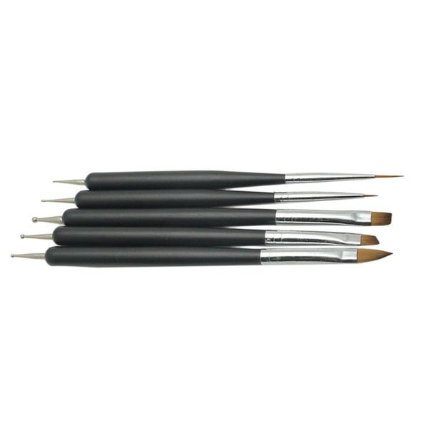 

nail drill & accessories 5pcs one set double tip art painting pens brush for manicure carving dotting modeling