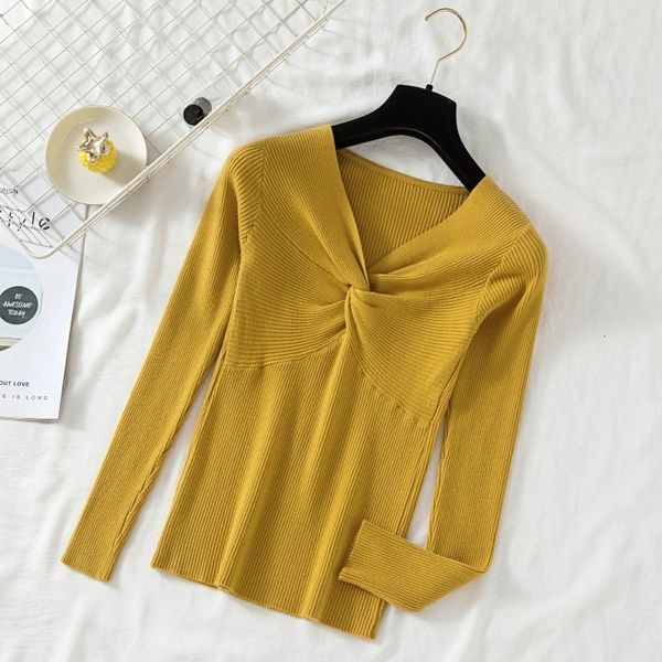 

women's sweaters autumn all-match women's blouse low v thin interior long sleeve tightly knit df15 hbr8, White;black