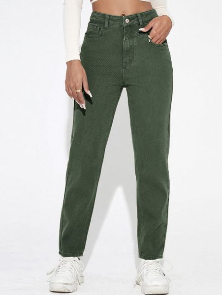 

high waist straight leg jeans n6cf#, Blue