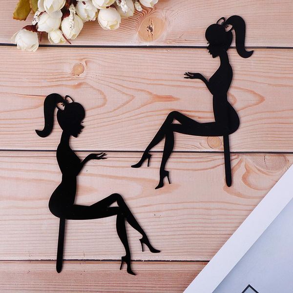 

happy birthday cupcake er party supplies dessert sign high heels lady girl acrylic cake weddding decorations other festive &
