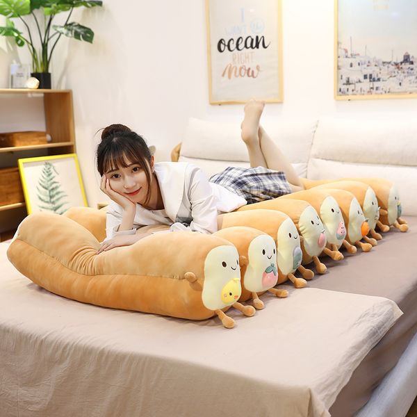 

combined animal long bread plush toy fully stuffed food toast pillow 40/80cm sleeping bolster creative gift for kids
