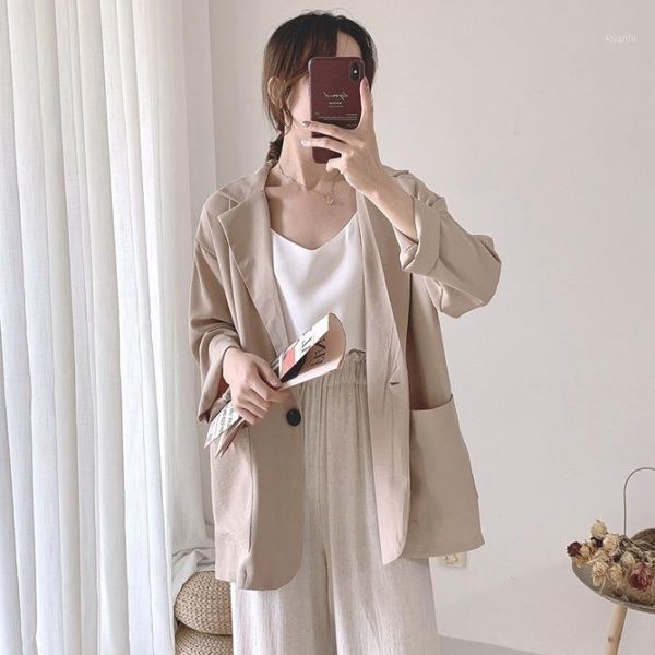 

women's design sense minority early autumn jacket korean version net red casual versatile loose suit fashion suits & blazers, White;black