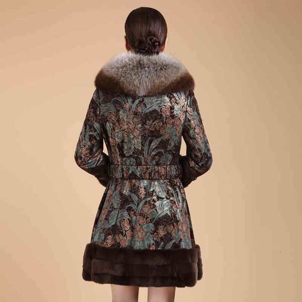 

women's genuine winter leather jacket women print fashion slim big fur collar coat female down jackets parka plus size 7xl xfyj, Black;brown