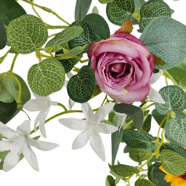 

fake sunflower vine artificial rattan hanging home el office wedding party garden craft art decor decorative flowers & wreaths