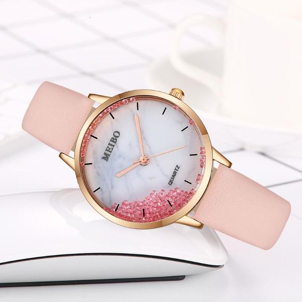 

wristwatches ladies watch women female women's fashion leather wrist vintage luxury clock zegarek damski 2021 saati, Slivery;brown