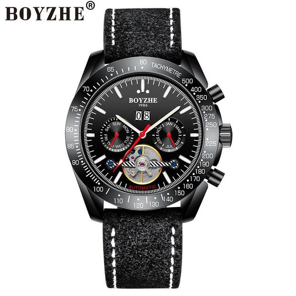

wristwatches leather watches for men watch luminous sports luxury stainless steel quartz men's date relogio masculino 2021, Slivery;brown