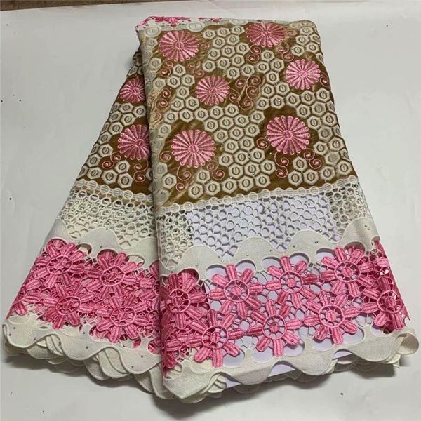 

ribbon 2021 latest african velvet guipure lace fabric french stones embroidery swiss voile materials in switzerland, Pink;blue