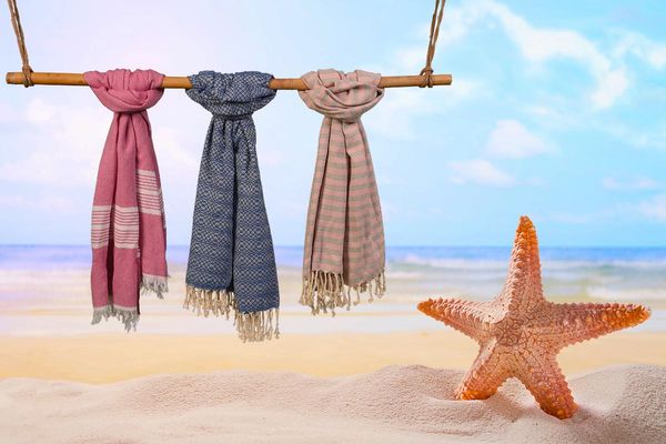 

towel turkish marmaris set 2, pack of 3, 100% organic cotton handmade towel, peshtemal beach