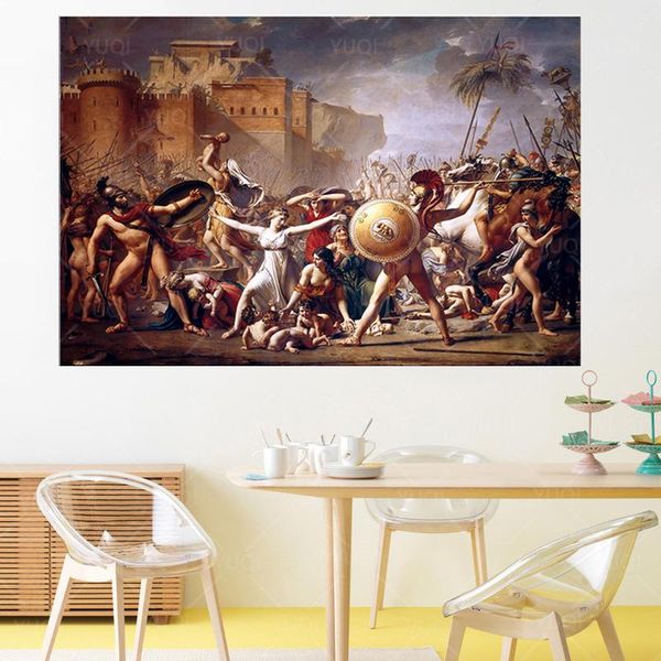 

paintings sabin women sthe war jacques louis david classic painting art oil prints on canvas wall pictures for home decor