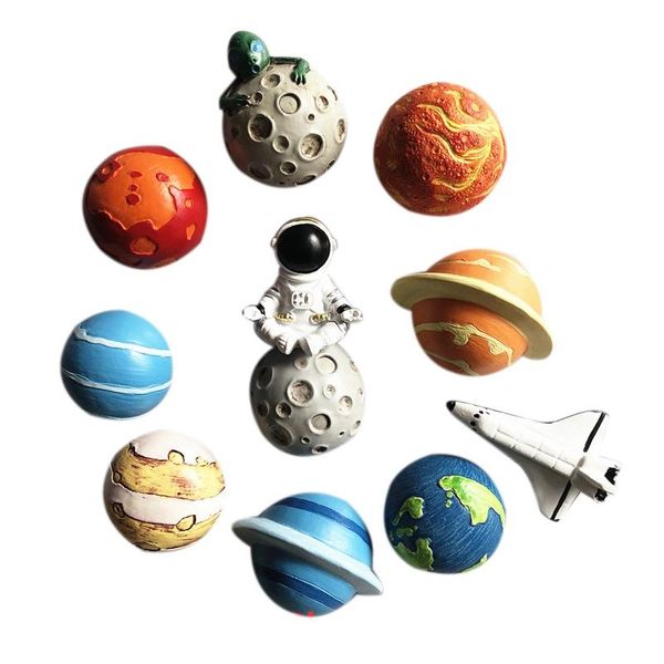 

11pcs magnetic sticker astronaut refrigerator magnet 3d creative fridge home decoration space shuttle magnets