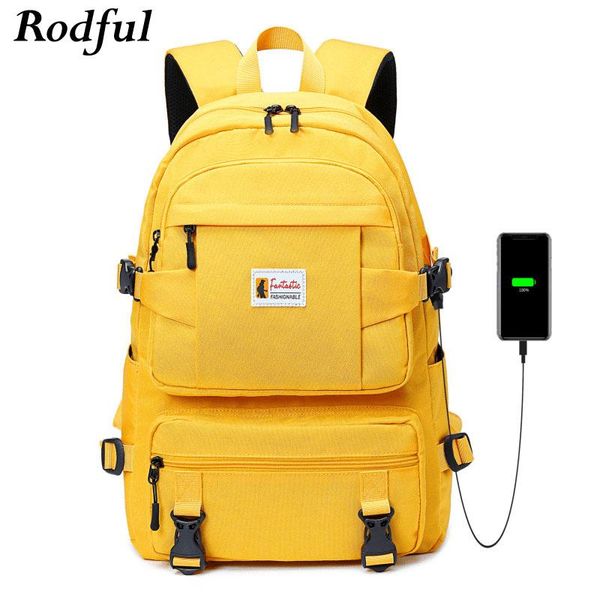 

big nylon usb charging backpack bags for school teenagers girls 2021 women bag lapnotebook 15.6 youth bagpack lady