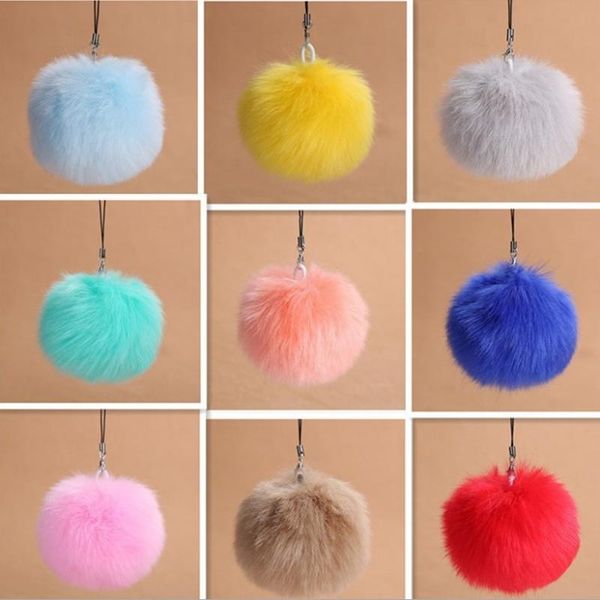 

party decoration 8cm christmas gifts artificial plush ball xmas hanging ornaments for bag phone keychain pendant navidad accessories