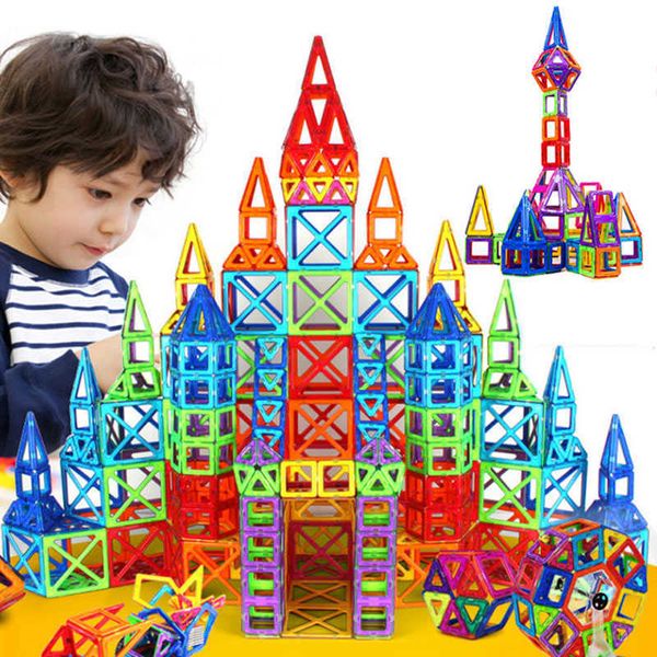 184 pcs-110 pcs mini magnético designer conjunto de construção modelo brinquedo plástico blocos magnéticos brinquedos educativos para crianças gif q0624