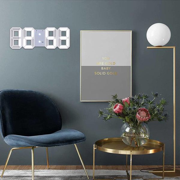 

wall clocks 3d modern design clock usb digital table alarm nightlight hanging watch for home office teenage room decoration