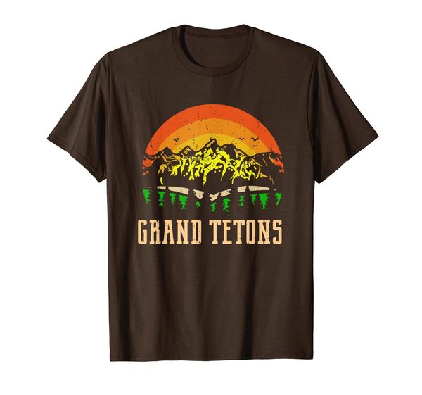 

grand tetons national park wyoming mountains t-shirt, White;black