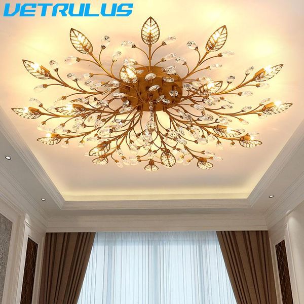 Lampadari Moderni E Minimalisti LED Lustri Lampadario Di Cristallo Illuminazione Interna Soffitto Cristal Luci Lampada Di Lusso