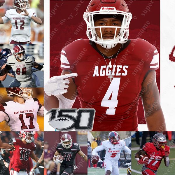 NCAA New Mexico State Football Jersey Jonah Johnson Juwaun Price O'Maury Samuels Dominic Gicinto Trevor Brohard Jared Wyatt Alex Escobar Sage Doxtater Donavan King