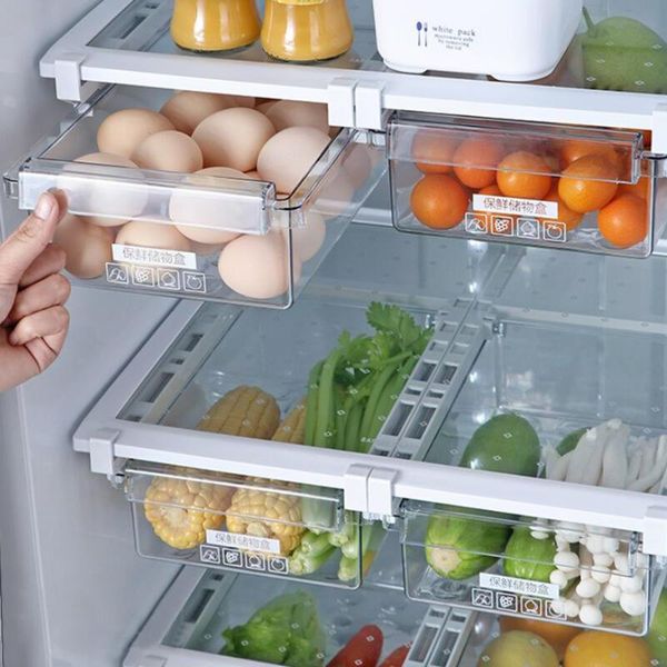 

kitchen storage & organization fridge food fresh keep box multi-purpose space saver refrigerator container egg drawer organizer