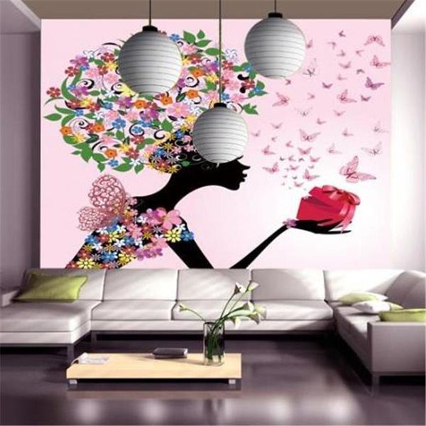 

wallpapers wellyu custom wallpaper mural background beauty salon hair butterfly pattern girl papel de parede luxury home decor