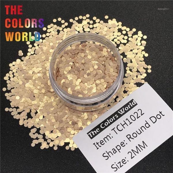 

tct-226 round dot shape matte color 2mm solvent resistant nail glitter art decoration body polish handwork diy1, Silver;gold