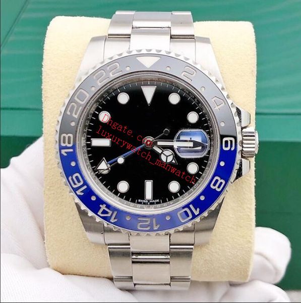 

original box luxury mens watches 116710 116713 116718 watch 40mm mechanical automatic silver stainless steel bracelet fashion wristwatch, Slivery;brown