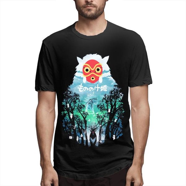 

men's t-shirts nature miyazaki hayao anime manga cool tee shirt short sleeve o neck t-shirt pure cotton summer clothes funny, White;black