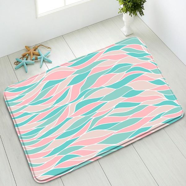 

bath mats simple geometric non-slip mat indoor floor bedroom kitchen doormat corridor balcony carpet flannel absorbent foot pads