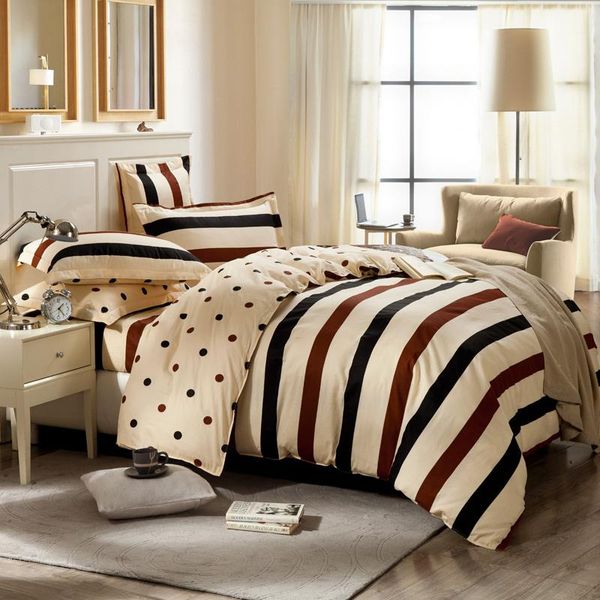 

bedding sets 2021 arrival fashion design set with strip  size duvet cover for double bed #a01
