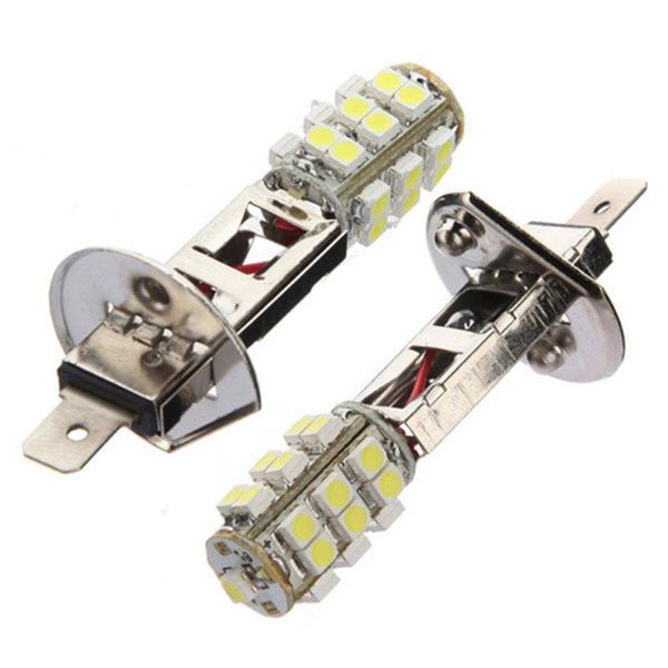

car headlights 2pcs led fog lamp h1 12v 25smd lights replacement bulb white