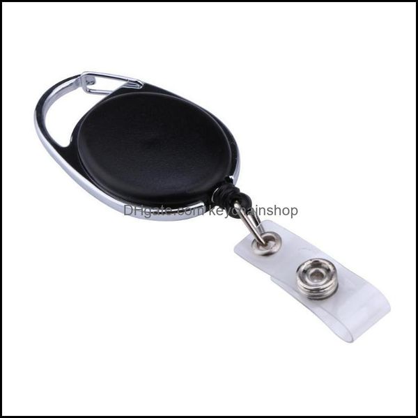 

keychains fashion aessories retractable pl key ring chain reel id lanyard name tag card badge holder recoil belt clip classic keychain drop, Silver