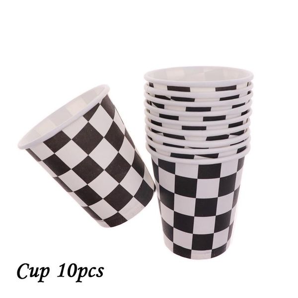 

disposable dinnerware party black and white lattice happy birthday wedding christmas home decoration plate cup supplies