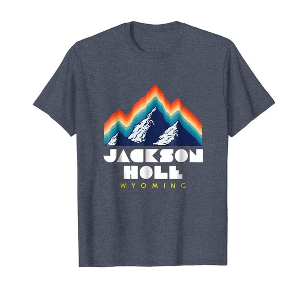 

jackson hole wyoming - usa ski resort 1980s retro shirt, White;black