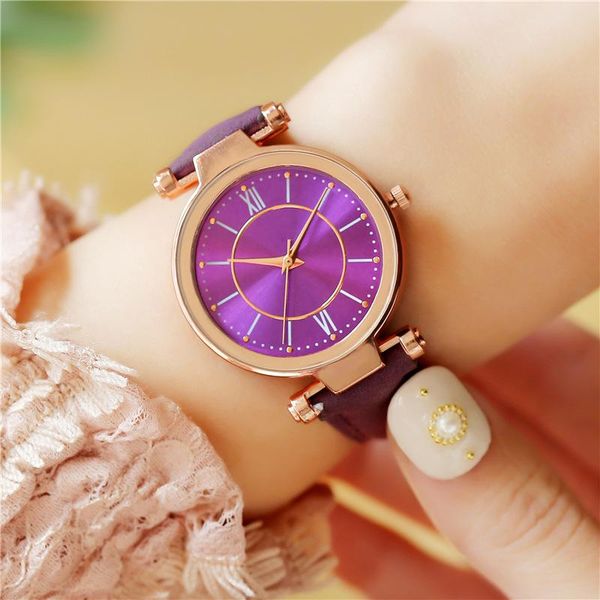 

wristwatches women's creative temperament casual belt quartz watches, Slivery;brown