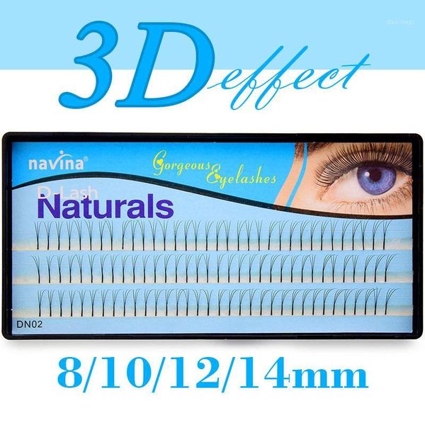

navina faux 3d mink individual eyelashes extension natural volume effect cluster pre-fanned makeup cilias lashes1