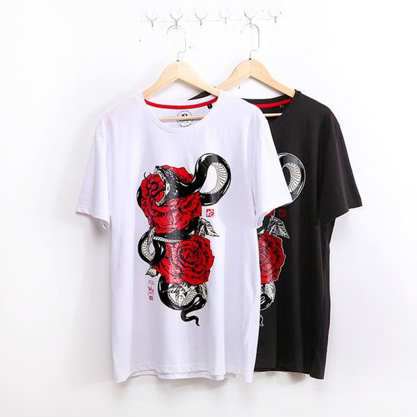 

t-shirts 2021 summer men's fashion casual short sve t-shirt, White;black