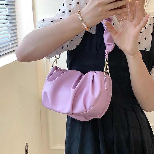 

evening bags fashion pleated women shoulder cloud women's designer handbag armpit for 2021 flap tote purses underarm bag