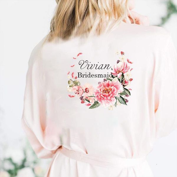 

bride robe nightwear wedding kimono women sleepwear satin silk hen party bathrobe bridesmaid gifts bridal, Black;red