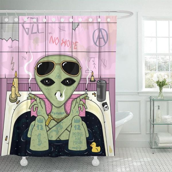 

shower curtains cigarette glasses waterproof polyester fabric bathroom