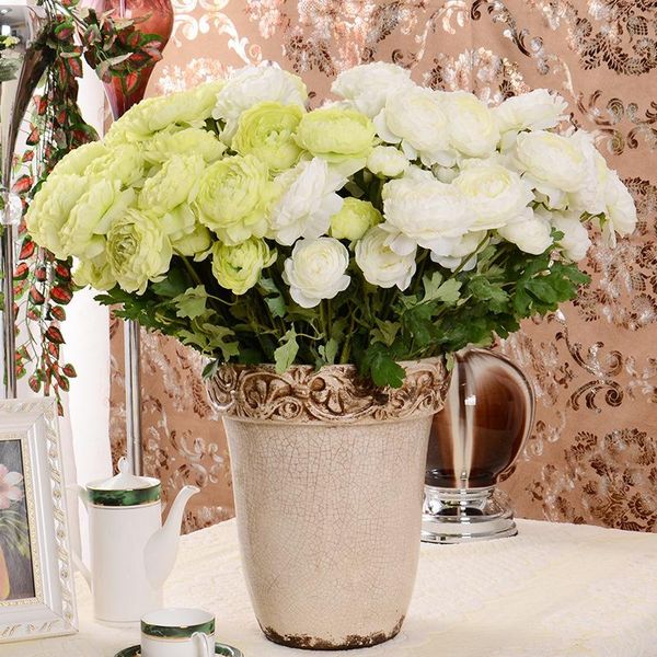 

decorative flowers & wreaths 1 bunch of artificial dew lotus, plant for wedding and home decoration, pography props