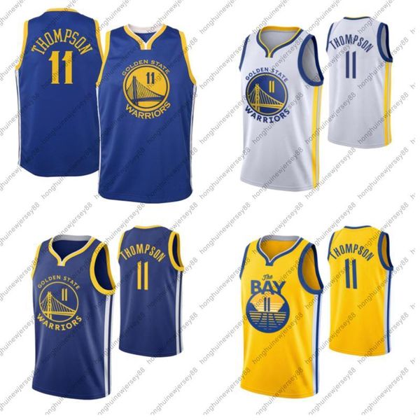 

2021-2022 stitched basketball jerseys 11 klay thompson, Black;red
