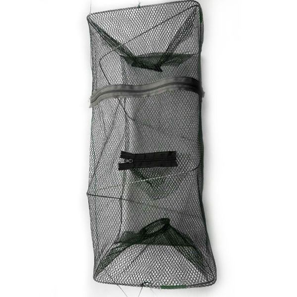 

foldable portable cylindrical fishing net crayfish pot tackle accessories