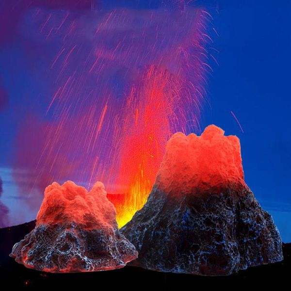 

volcano shape vortex oxygen bubble aquarium and fish tank accessories live air rocks pump resin toys decoration decorations