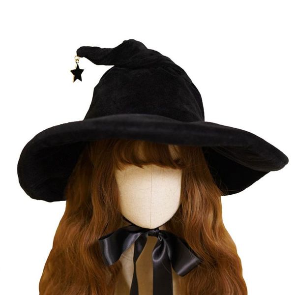 

party hats velvet witch hat cosplay accessories costume supplies christmas lolita year 2022 gift